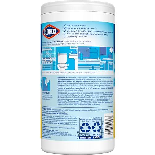 Clorox Clorox Disinfecting Wipes, Bleach Free Cleaning Wipes - Crisp Lemon, 75 Count (Packaging May Vary)