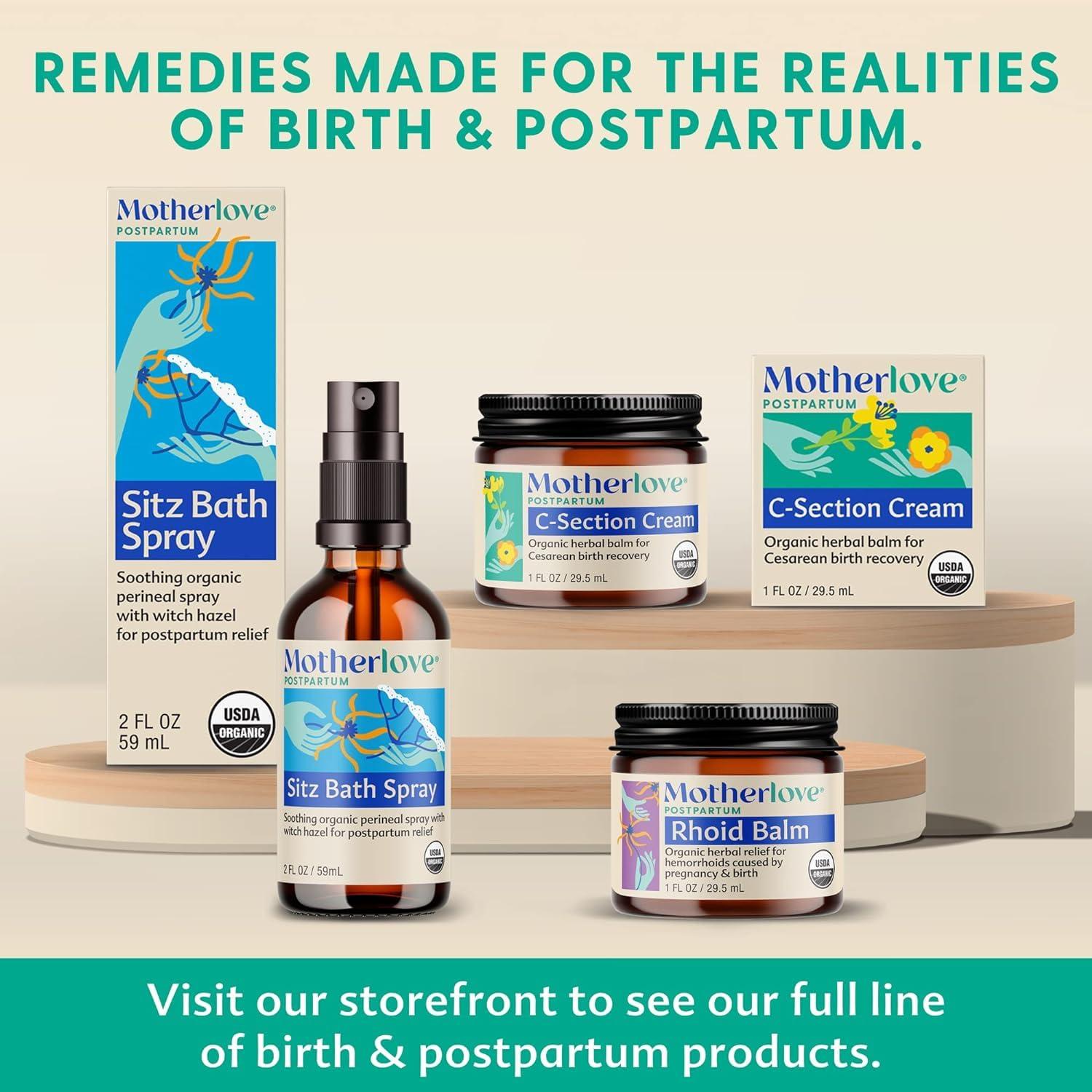 Motherlove Motherlove C-Section Cream (2 oz) Organic Herbal Balm for Cesarean Scar Massage