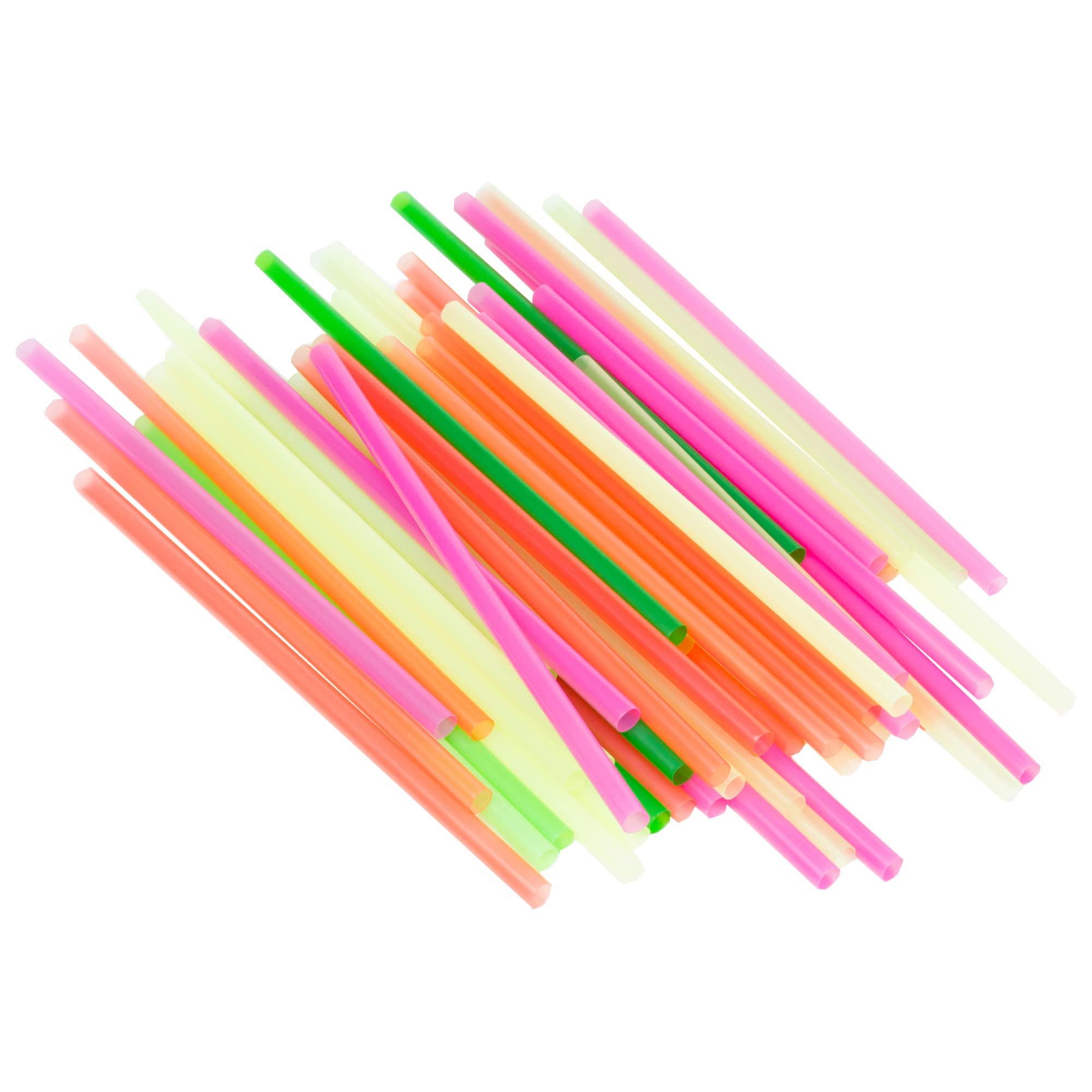 Chef Craft Chef Craft Neon Smoothie Straws, 8 inch 50 piece set, Assorted