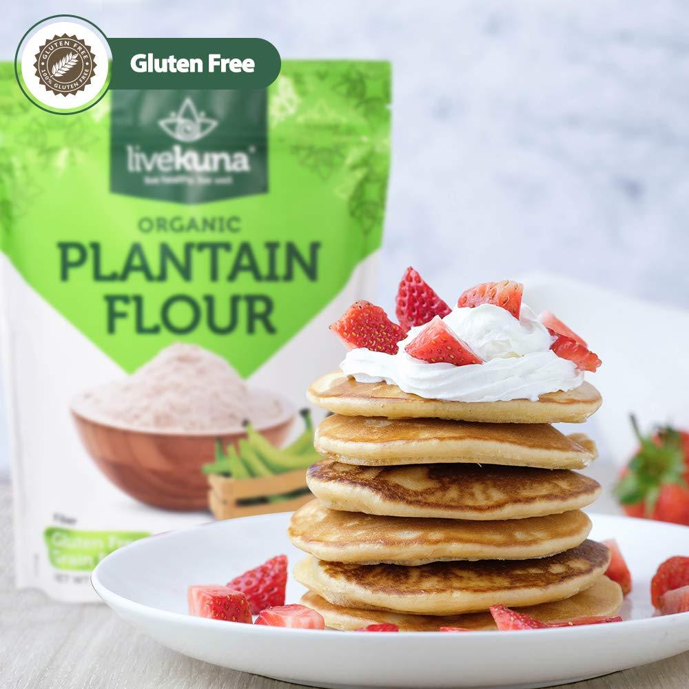 LiveKuna LiveKuna Organic Plantain Flour - Gluten Free All Purpose Flour Alternative For Baking & Cooking Recipes - Grain Free Vegan Plantain Flour, Rich In Fiber & Vitamins for Keto & Paleo Diets, 32oz Bag
