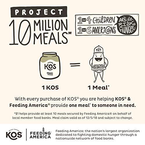 KOS KOS Organic Inulin Powder, Unflavored & Unsweetened Superfood - Vegan Inulin for Prebiotic Intestinal Support, Digestive Health Promoting - USDA Certified, Non-GMO, Soy & Gluten-Free, 112 Servings Bag