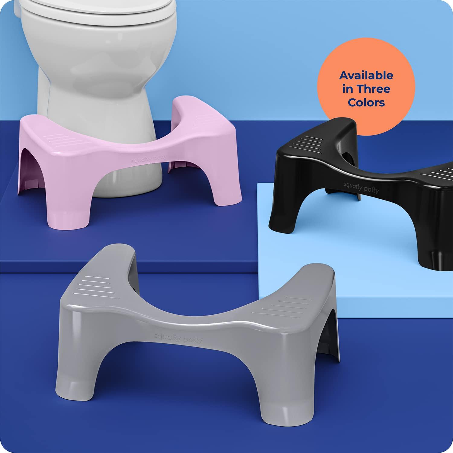 Squatty Potty Squatty Potty The Original Bathroom Toilet Stool, Curve Lightweight with Sleek and Modern Design, Gray, 7\"