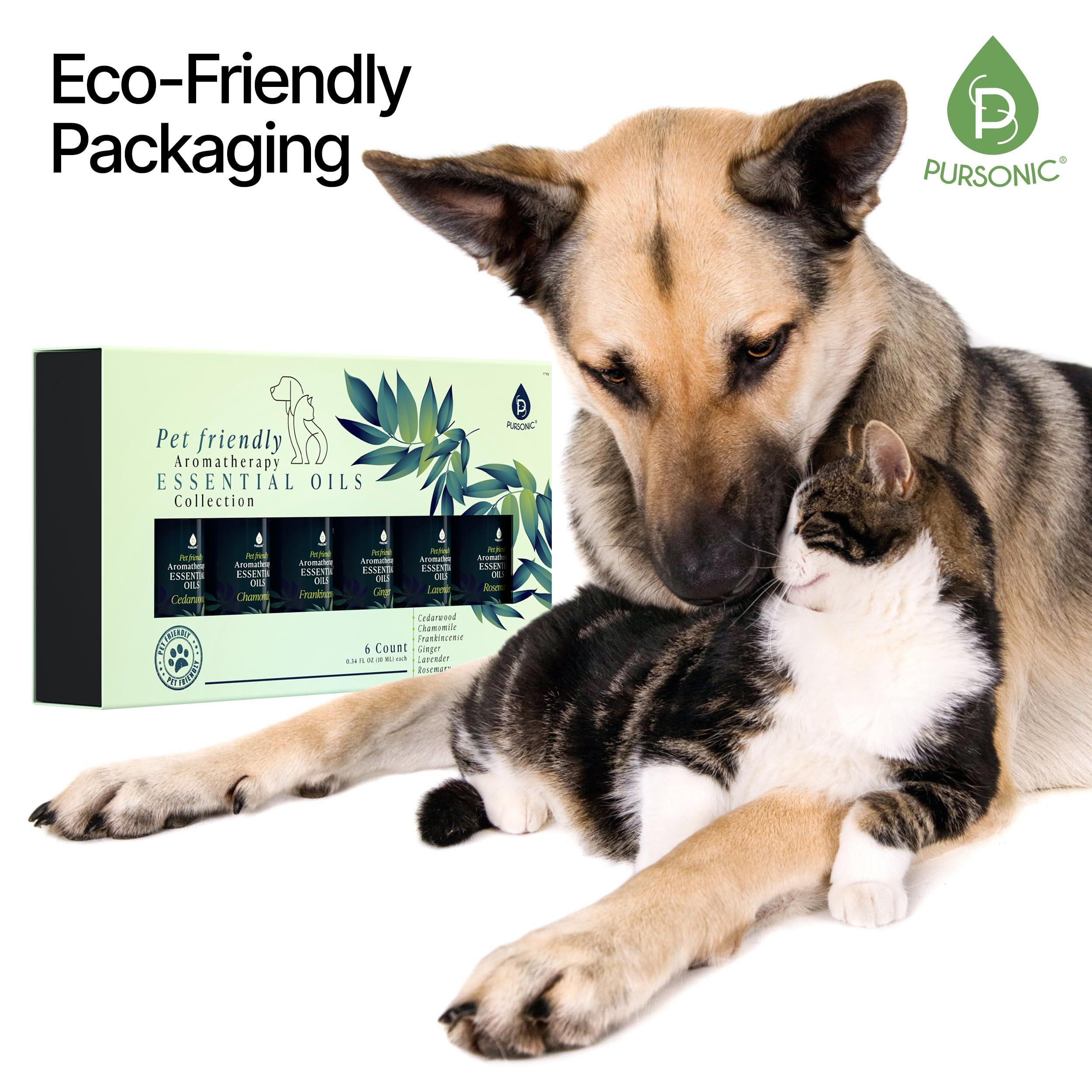 Pursonic PURSONIC Pet Friendly Aromatherapy Essential Oils Collection, 6-Count - Safe for Dogs and Cats, Natural Relaxation and Stress Relief