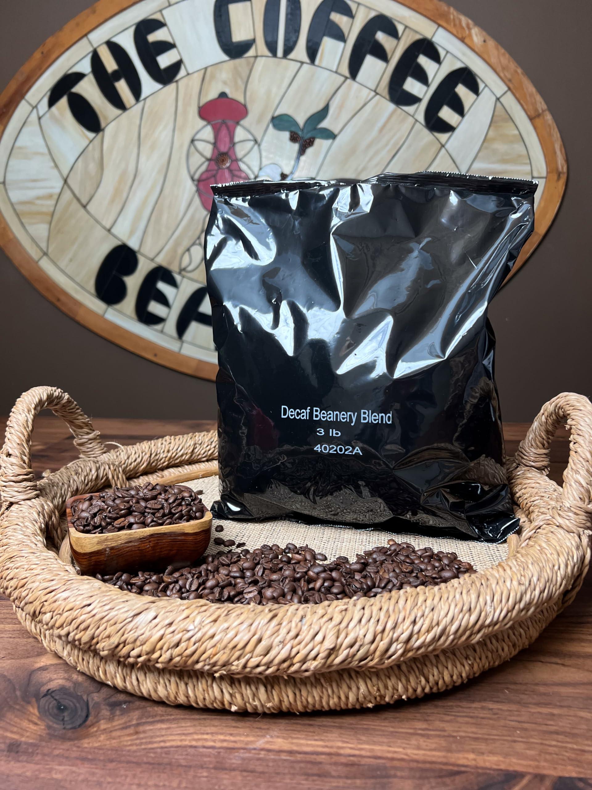 Coffee Beanery Beanery Blend Specialty SWP Decaf Coffee | (1)3LB Bag of Coffee (Coarse Ground) | Light-Medium Roast