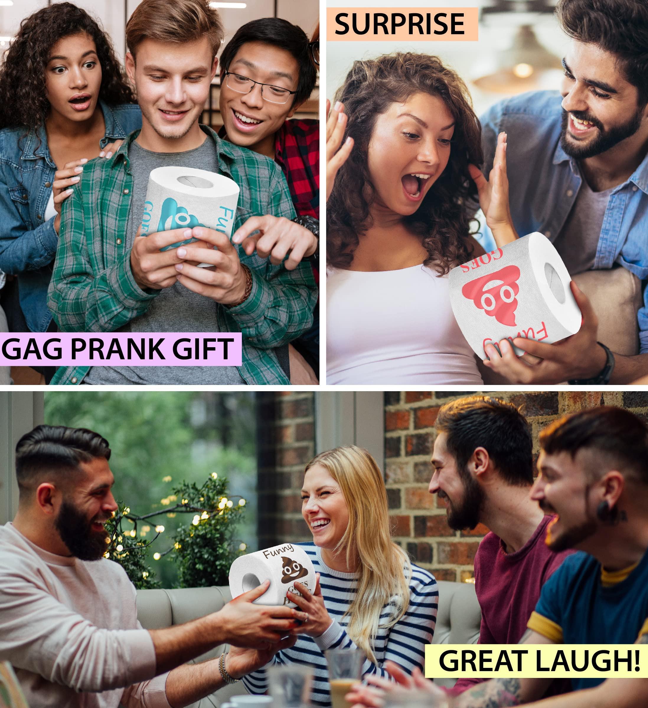 Printed TP Printed TP Custom Personalized Printed Toilet Paper Gag Gift Set - Funny Toilet Paper Roll for Special Event, Prank, Surprise, Novelty Gift, Entire Roll - Customize With Photo, Text, Artwork - 2 Pack