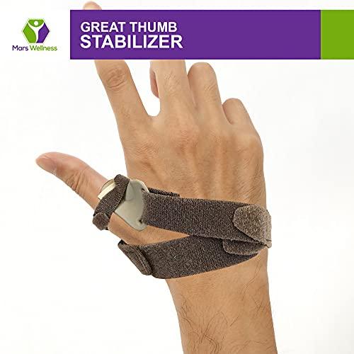 MARS WELLNESS MARS WELLNESS CMC Joint Thumb Arthritis Brace - Restriction Thumb Support Brace Stabilizing Splint for Osteoarthritis and arthritis thumb splint - Large - Left Hand