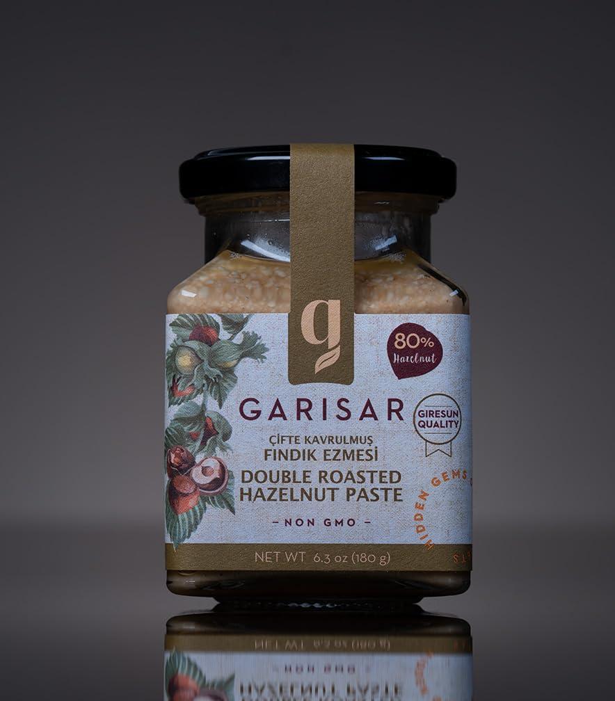Garisar Garisar - Double Roasted Hazelnut Paste Pure Natural, No Additives, Non-GMO - 80% Hazelnut - 6.03 oz (12)