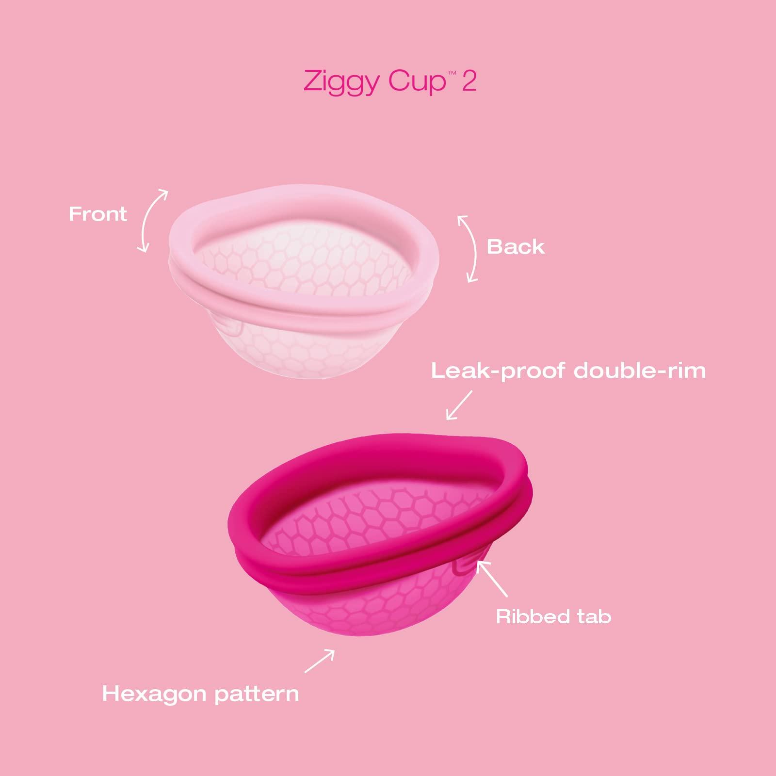 INTIMINA Intimina Ziggy Cup 2 - Extra-Thin Reusable Menstrual Disc, Period Cup, Disposable Menstrual Cup, with Flat-fit Design, Period Disc, Menstrual Cups Ring, Period Products (Size B)