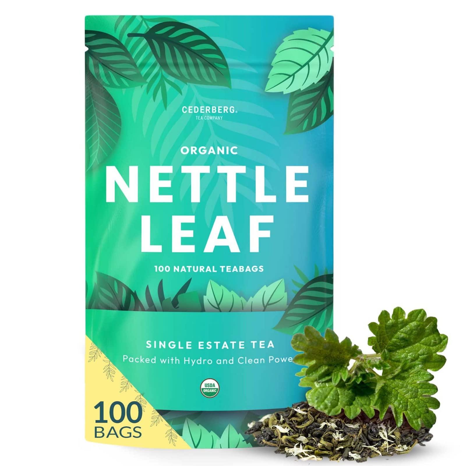 Cederberg Tea Company Organic Nettle Leaf Tea — 100 Tea Bags | Organic Herbal Tea From Single Origin | Eco-Friendly Tea Bags | Non-GMO Caffeine Free Tea With Zero Sugar | Cederberg Tea Company
