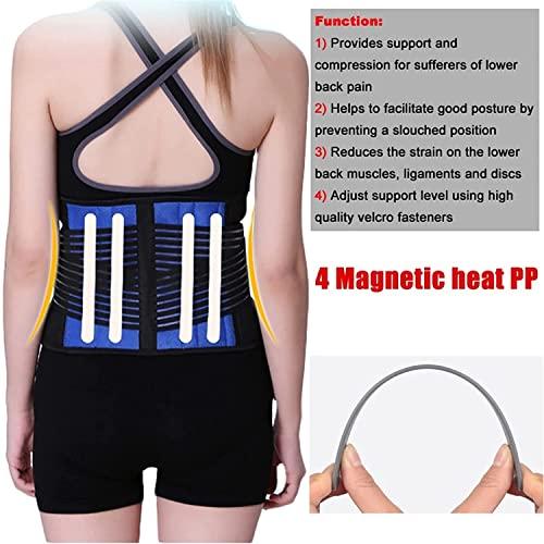 SJHY Lumbar Support Belt L-6XL Waist Back Brace Support Belt,Back Pain Relief Massage Shaper Belt Lower Lumbar Decompression Belt Post Surgery Girdles Back Braces (Color : Blue, Size : 3X-Large)