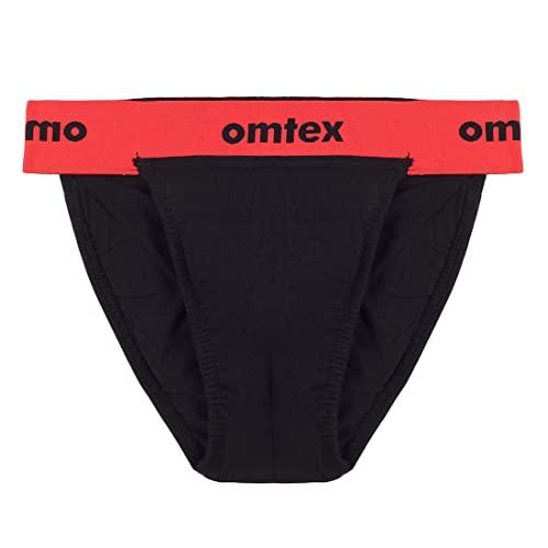 Omtex Omtex Rio Back Covered Supporter for Men with Cup Pocket, Ideal for Workout and Sports Quick Dry Moisture Wicking Underwear - Red - Large