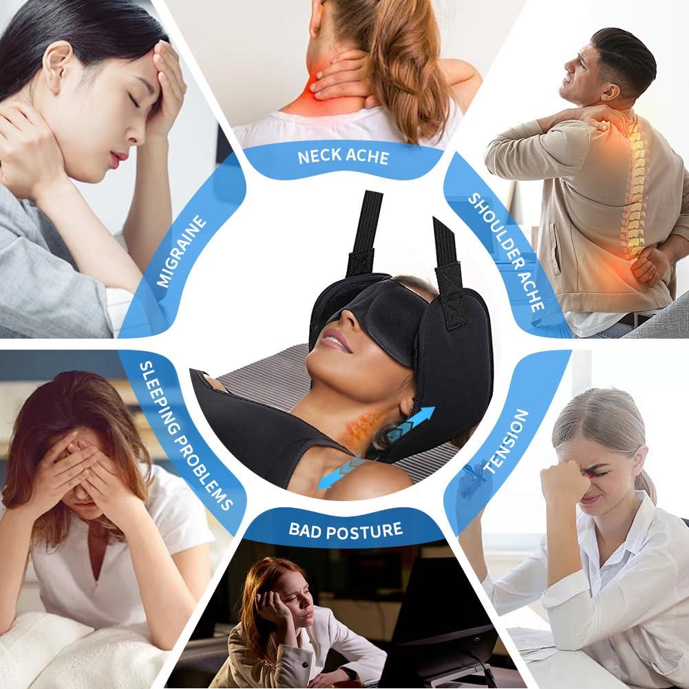 DURASIKO DURASIKO Neck Traction Device for Neck Pain Relief,Neck Stretcher Strap for Spine Chiropractic Decompression,Portable Storage Bag,Neck Chiropractor for Physical Therapy,Neck Strap for Neck Recovery