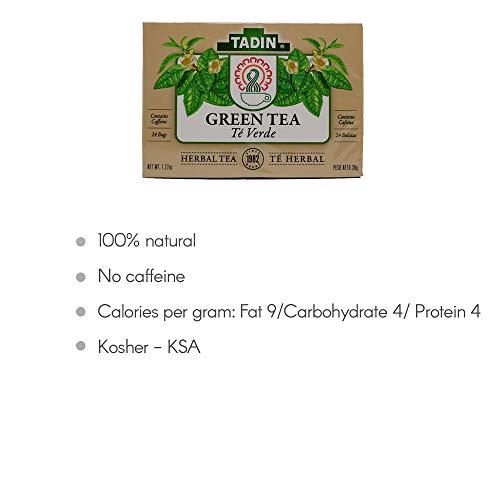 Tadin Tadin Green Tea 24 Bags with Caffeine - Te Verde Made in the USA