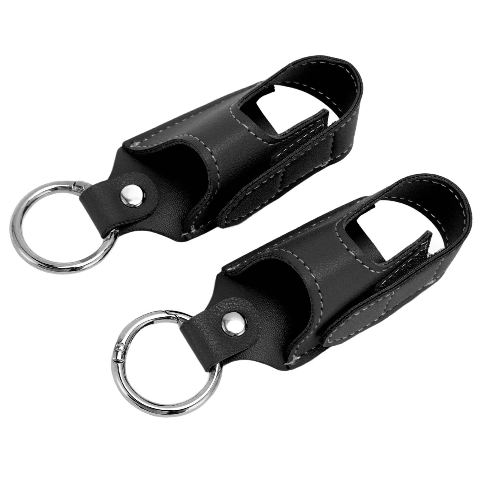 Generic Asthma Inhaler Carrying Holder, Fixation PU Leather Asthma Inhaler Holder 2pcs for Travel (Black)