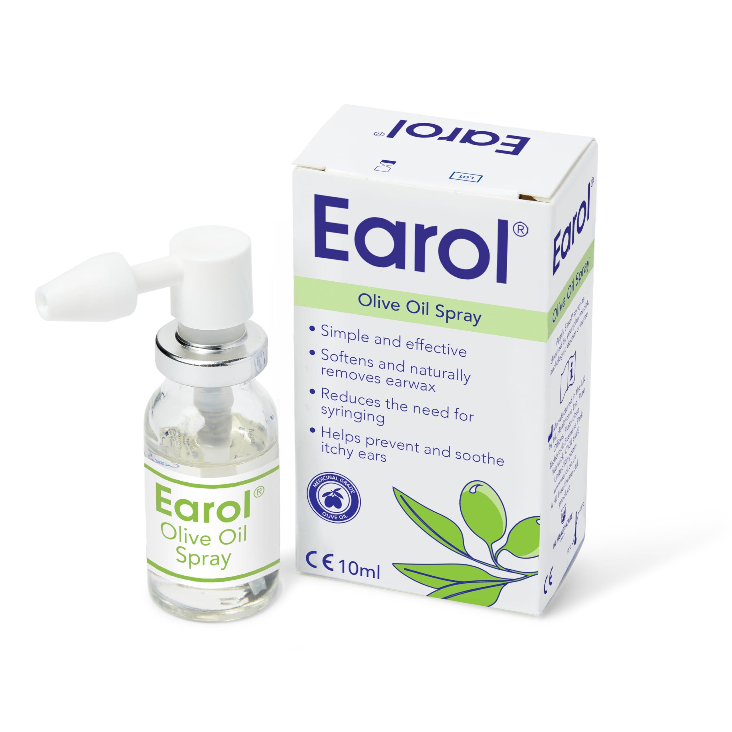 Earol Earol Olive Oil Natural Ear Wax Softener Naturally Removing Effective Spray