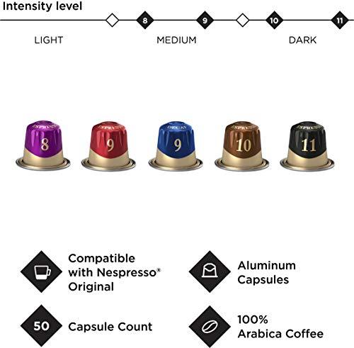 Peet's Coffee Peet's Coffee Espresso Capsules, Variety Pack (40 count) & Decaf Ristretto Intensity 9 Medium Roast Coffee (50 count), Compatible with Nespresso Original Line System