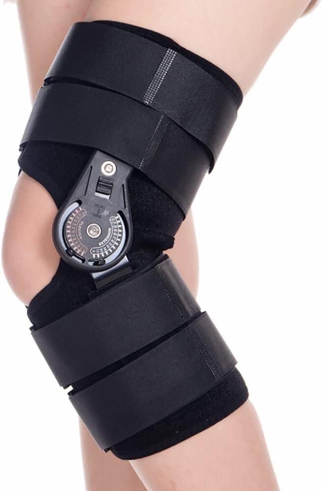 FoRes Hinged Knee Pad Hinged Knee Brace Support For Protection Medical Hinged Knee Orthosis With 0-120 Adjustable Angle Four Straps Non-slip Straps For Knee Ligament Relaxation, Meniscus Injury (Size : M