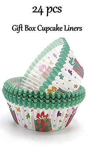 Decor Hut Cupcake Liners with Matching Cake Toppers in Gift Box! Party Decorations Baking Fun for Kids, Fun Designs! Bright Colors! (GIFT BOX)