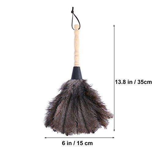 Baluue Ostrich Duster Feather Dusters with Wooden Handle Cleaning Tool Useful Tool