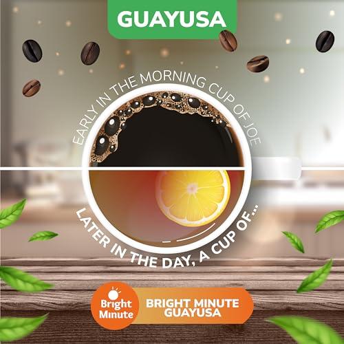 BRIGHT MINUTE Bright Minute Guayusa infusion 50 teabags | Coffee Alternative & Addition | 55mg of natural caffeine per small 1.5G (0.05OZ) bag, Calm and Wakeful Energy Boost!