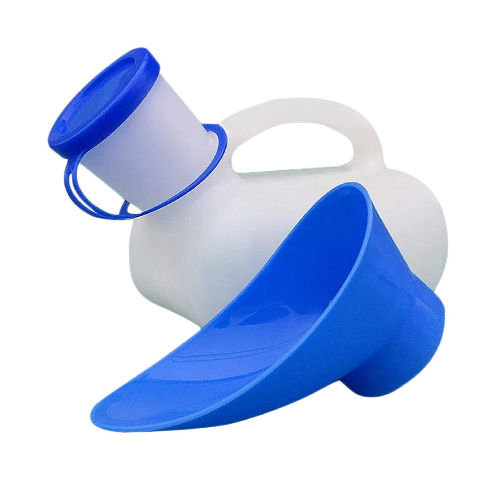 ASkinds Portable Urinal Bottle Unisex Urinal Bottle Pee Storage Bottle with Lid Funnel for Men Women Car Travel Camping Outdoor(1000ml)