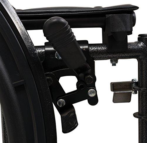 Roscoe Medical ProBasics Comfort Standard Wheelchair - Height Adjustable Seat - Flip Back Desk Arms - 300 Pound Weight Wapacity - Black - Swing-Away Footrest - 16" x 16" Seat
