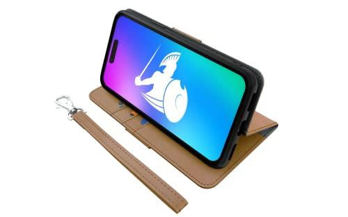 DefenderShield DefenderShield EMF Protection & 5G Anti Radiation iPhone 14 Case - RFID Blocking EMF Shield Detachable Wallet Case with Magnetic Closure Brown