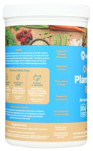 Amazing Grass Amazing Grass Organic Plant Protein Blend: Vegan Protein Powder, New Protein Superfood Formula, All-In-One Nutrition Shake with Beet Root, Pure Vanilla, 11 Servings