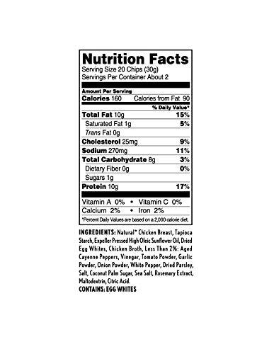Wilde Chips WILDE Buffalo Protein Chips, Thin and Crispy, High Protein, Keto Friendly, Made with Real Ingredients, 2.25oz Bags (Pack of 8)