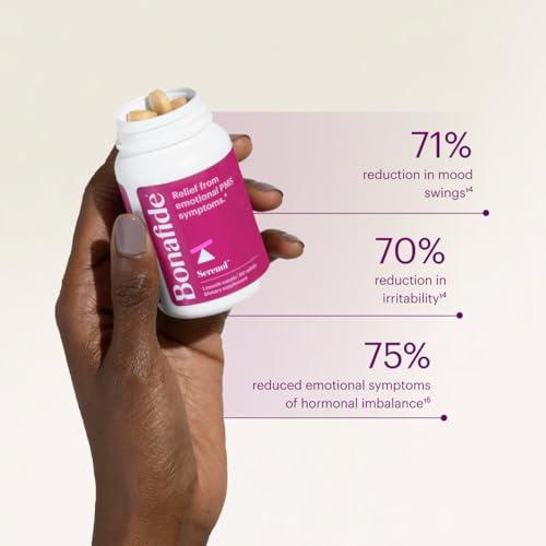 Bonafide Bonafide Serenol Relief from Hormonal Mood Swings, Irritability, & PMS Bloating. 3-Month Supply (180 Tablets)