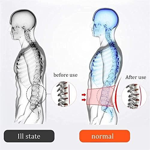 SJHY Lumbar Support Belt Back Brace Lumbar Support Belt,Physical Therapy Posture Corrector Arthritis Pain Relief Sciatica Scoliosis for Women and Men Back Braces (Color : Silver, Size : Large)