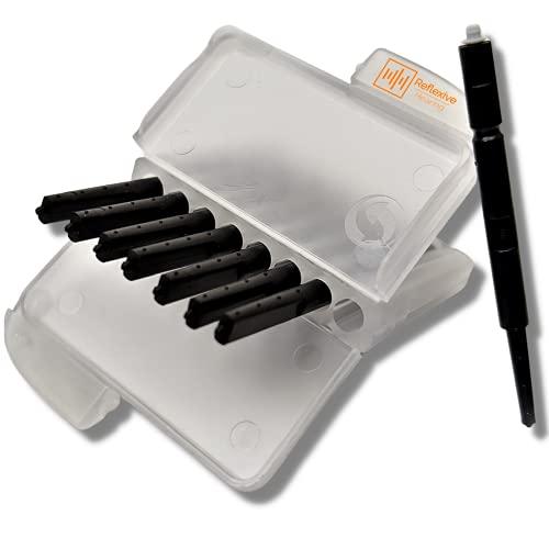 Reflexive Hearing (5 Packs / 40 Filters) Wax Guards Cerumen Stop for Hearing Aids - fits Phonak, Unitron, Widex, Resound, Reflexive 1.3mm BTE/ITE (Transparent)