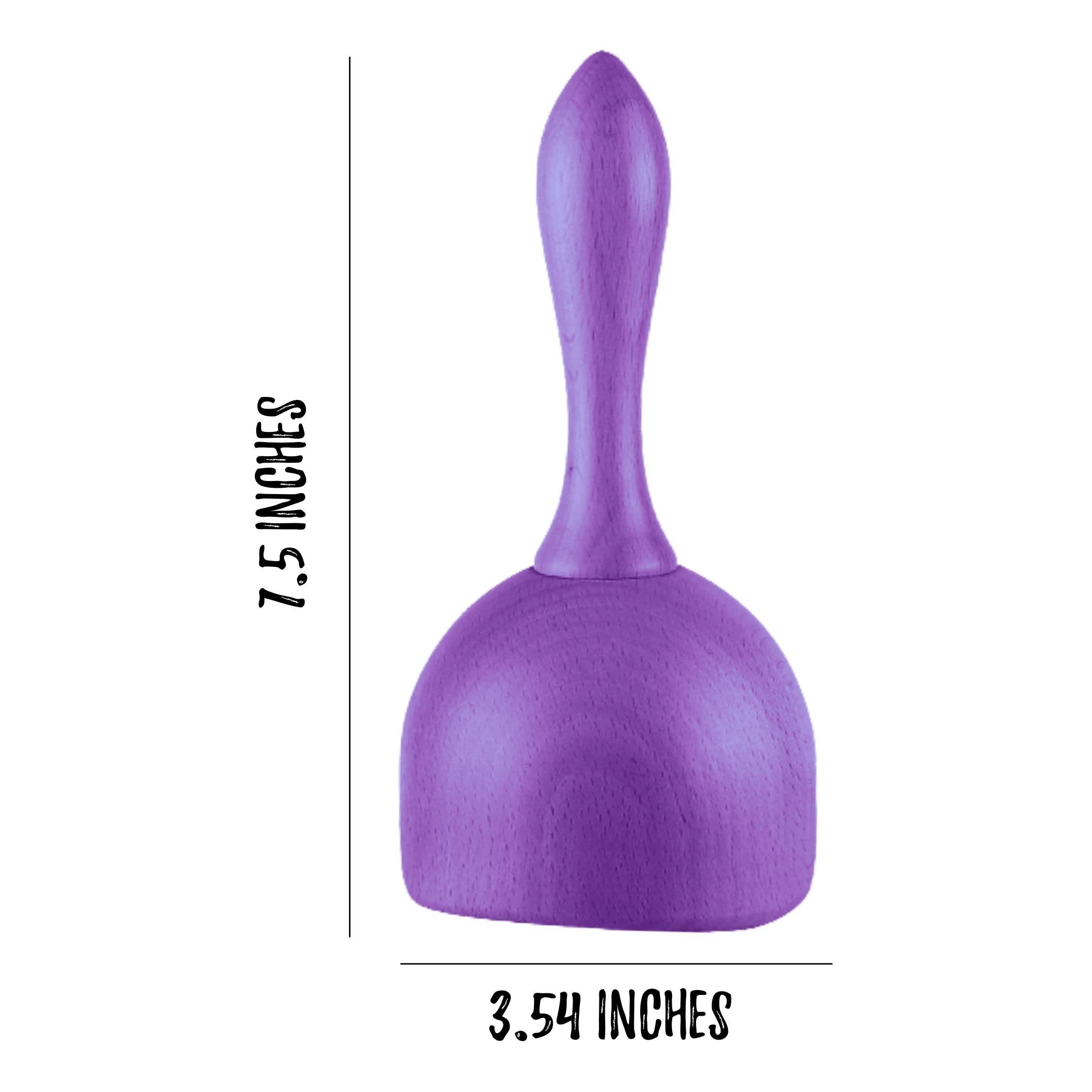 Lashicorn Lashicorn Wood Therapy Massage Tools 4 Piece Set | Hot Pink Tools | Maderoterapia Kit, Wood Therapy Massage Tools, Cube Roller, Lymphatic Drainage Massager, Engraved Massage Roller | Purple