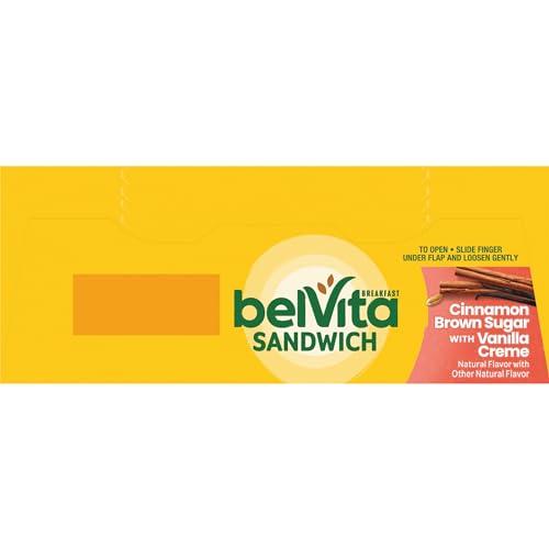 Belvita belVita Breakfast Sandwich Cinnamon Brown Sugar with Vanilla Creme Breakfast Biscuits, 5 Packs (2 Sandwiches Per Pack)