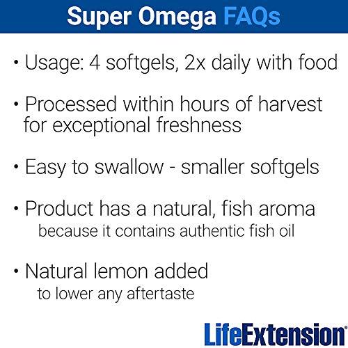 Life Extension Life Extension Super Omega-3 360 Softgels (Pack of 2), Easy to Swallow, EPA/DHA Omega3 Fish Oil, Sesame Lignans & Olive Extract