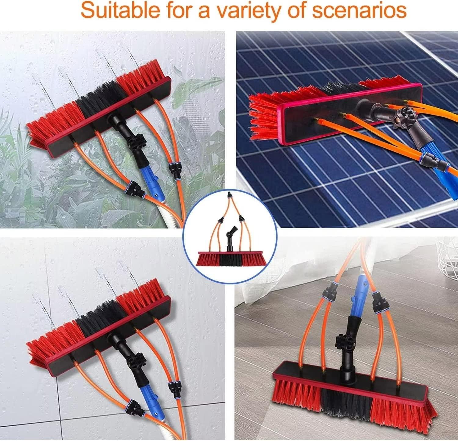 ZJDYDY 16ft(5m) Washing Kit: Water-fed Brush and Window Cleaning Set; Window Cleaning Pole, Water Fed Telescopic Brush, Extendable Long Reach Window Cleaner Equipment
