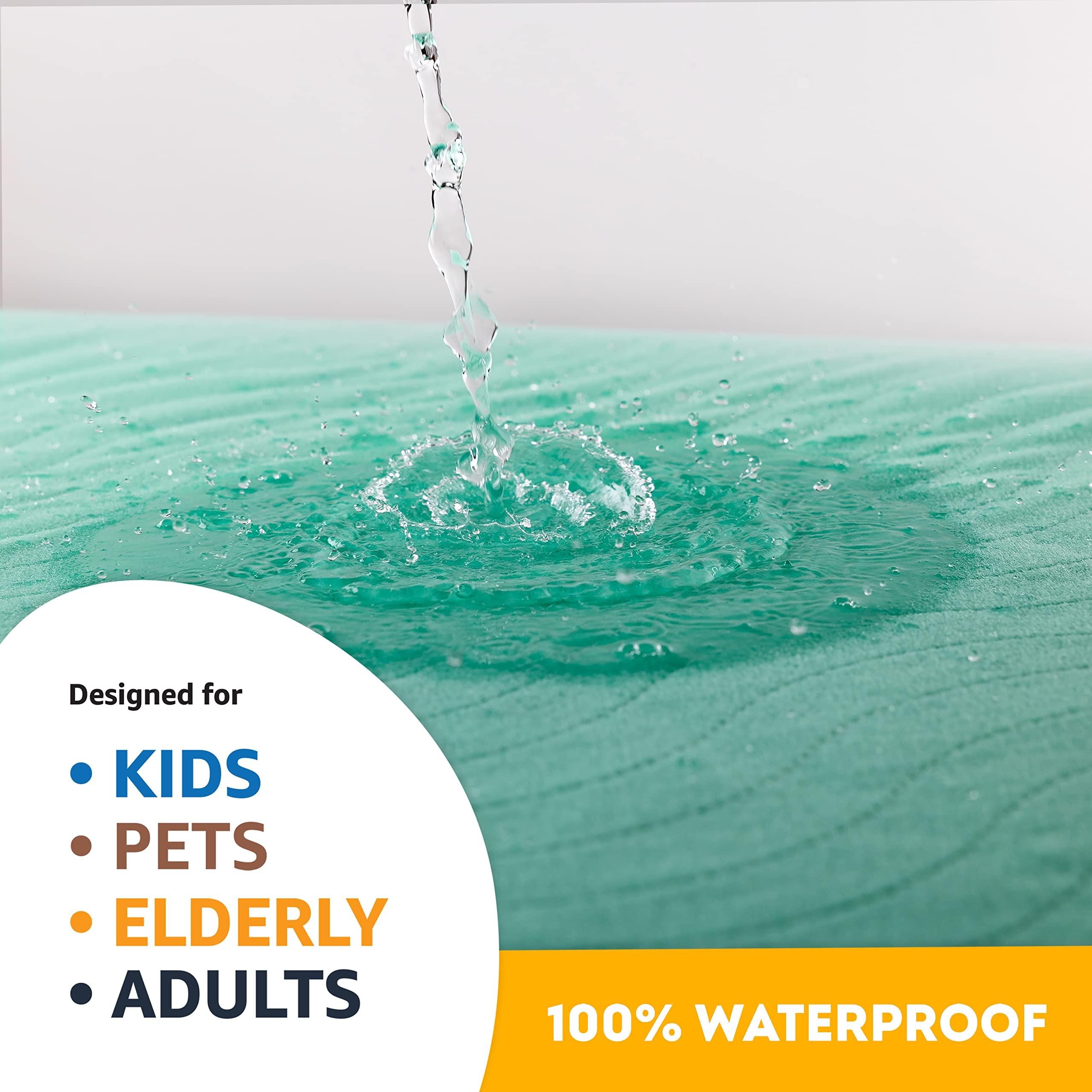 IMPROVIA IMPROVIA® Washable Underpads, 34" x 36" (Pack of 6) - Heavy Absorbency Reusable Incontinence Pads for Kids, Adults, Elderly, and Pets - Waterproof Protective Pad for Bed, Couch, Sofa, Furniture, Floor