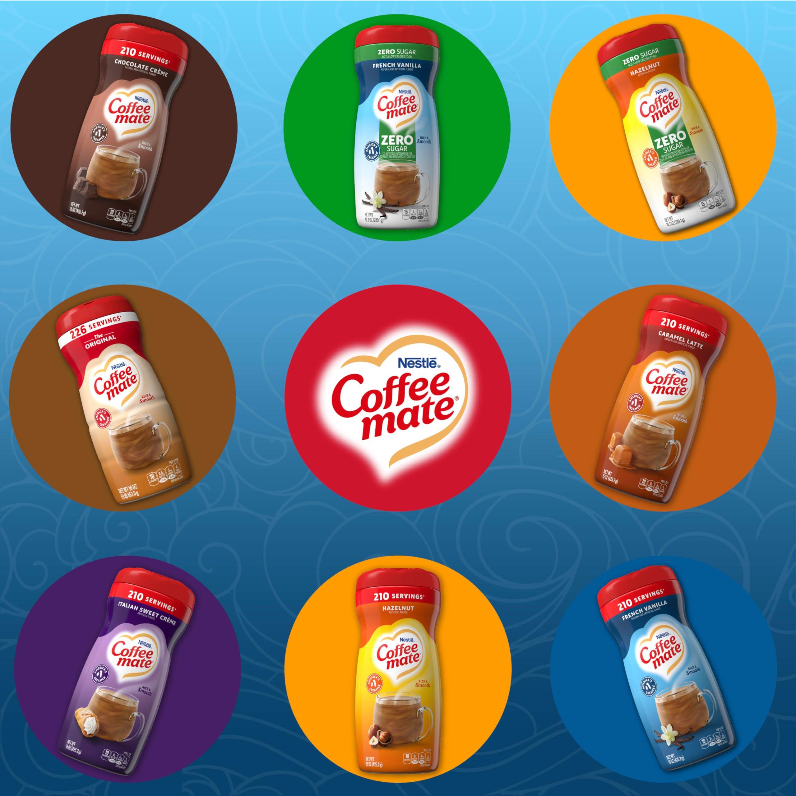 Coffee mate Nestle Coffee mate Flavored Creamer 4 Pack Variety Pack (15 oz bottles) - Chocolate Crme, French Vanilla, Hazelnut, Caramel Latte