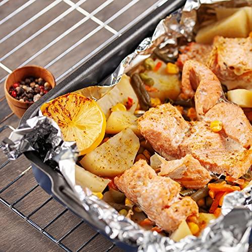 EcoQuality EcoQuality [7 Pack] Food Service Heavy Duty Aluminum Foil Roll (12 in x 1000 ft) with Sturdy Corrugated Cutter Box - Great for Grill Use, Kitchen Wrap, Foil Wrap, Cooking, Cleaning