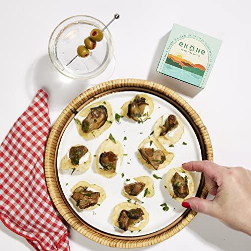 Ekone Ekone Original Smoked Oysters Farmed, Raised, Canned in Washington State 3oz (6 Pack)