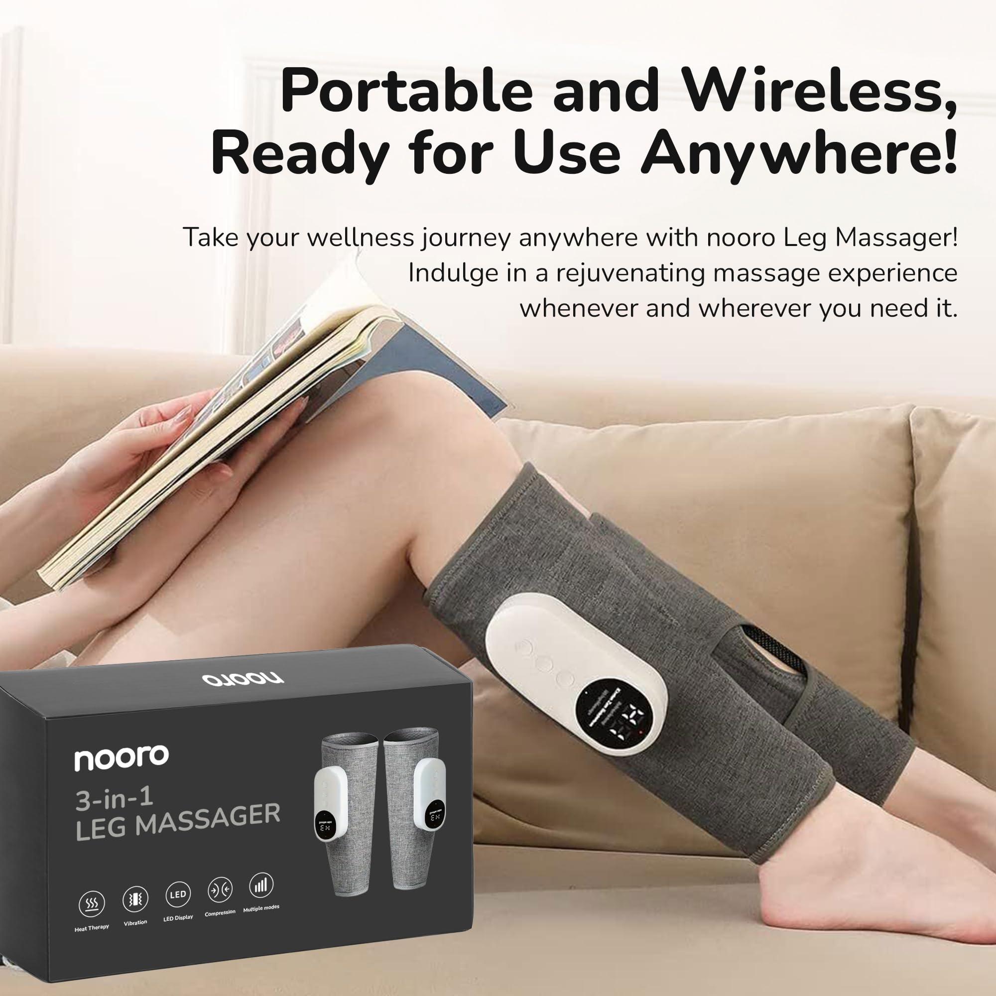 nooro nooro 3-in-1 Leg Massager - Advanced System - Support for Legs and Feet Discomfort, Helps with Muscle Stiffness, Stimulates Natural Calf Wellness
