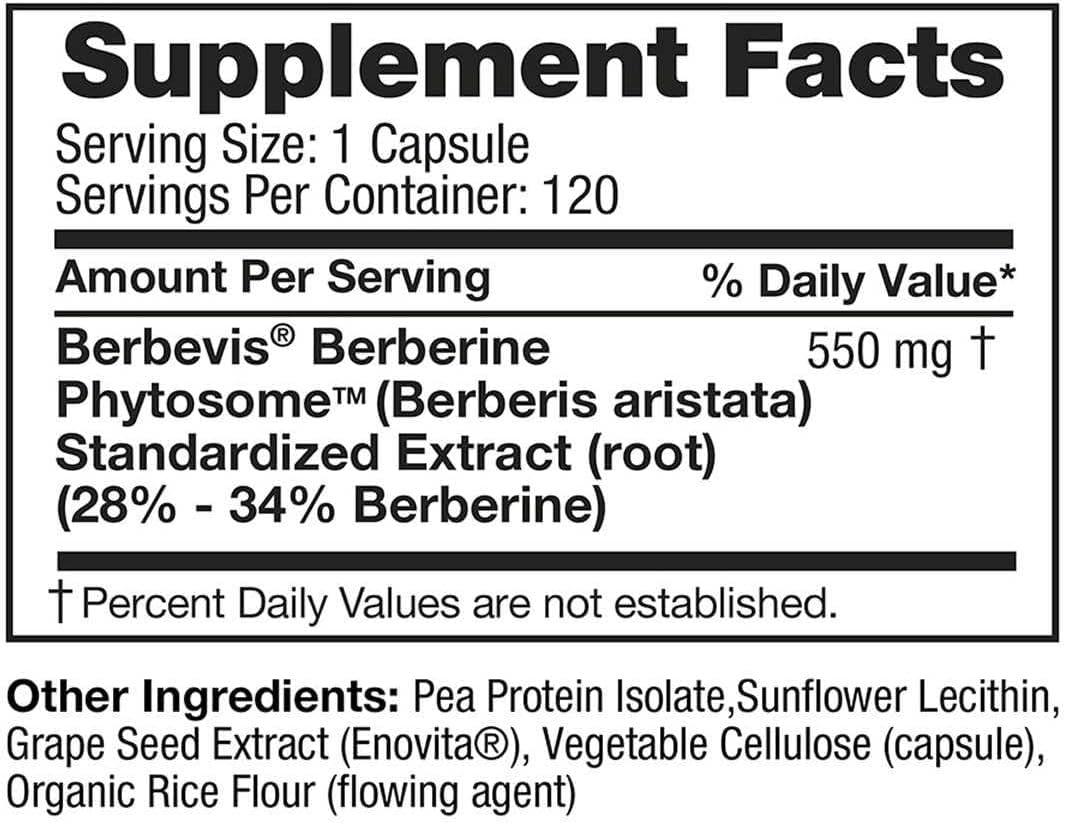 Generic Feel Good Superfoods Berberine Phytosome, 120 Vegan Capsules