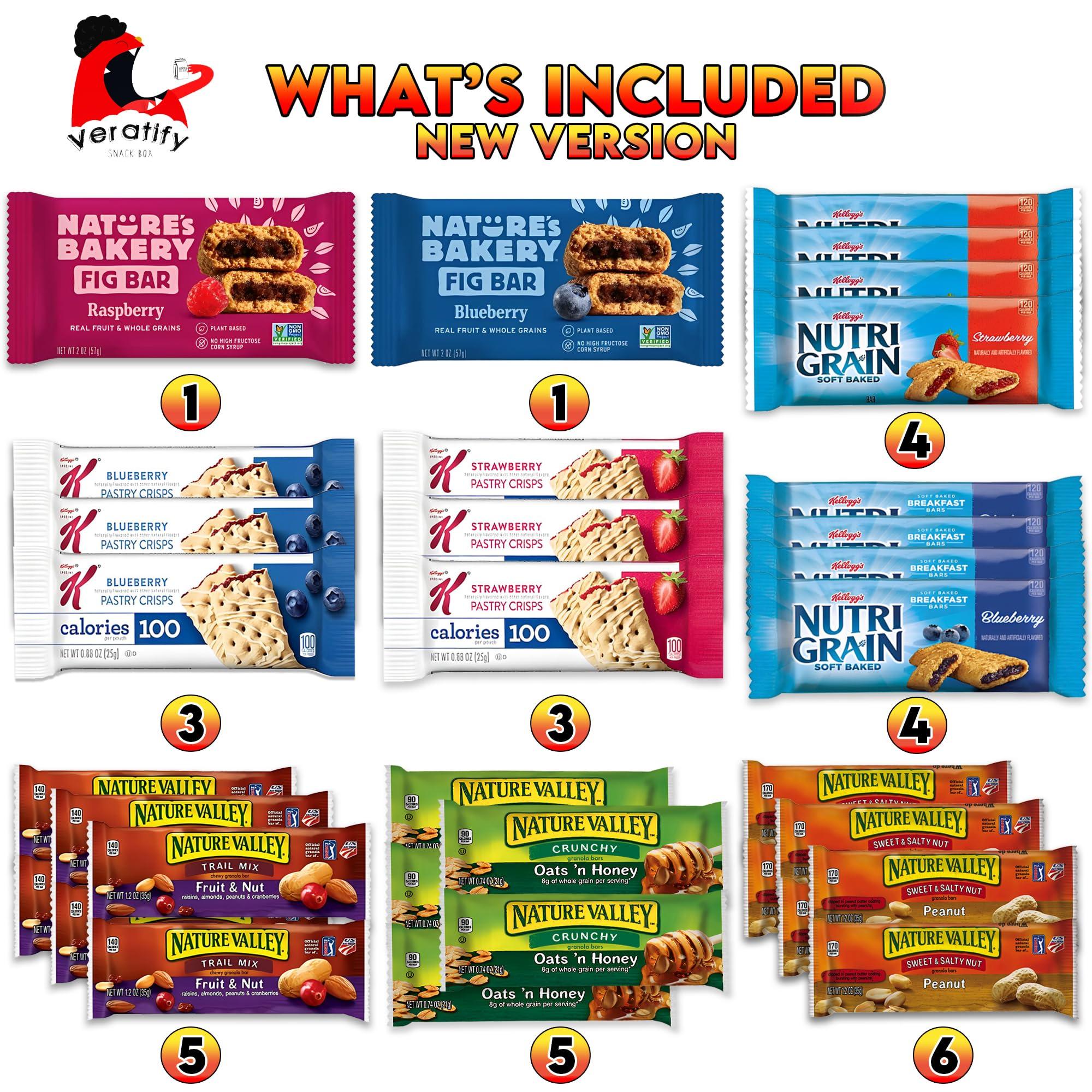 Veratify Snacks Gift Variety Basket for Adults (72 Count) Great For Men, Women, Adults, Office, School, Colleges - Gift Assortment Package - Great Gift Basket For Home, Work, Office, Meetings, College