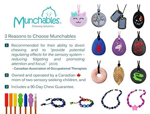Munchables: Jewelry For Kids that Chew Munchables Sensory Chew Bracelets - Coil Fidget Toys (Pinks - Set of 7)