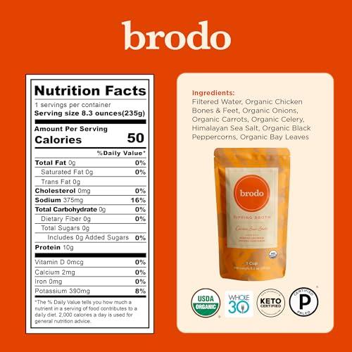 Brodo Brodo Chicken Broth (8.3 Ounce (Pack of 6), Brodo Variety Pack)