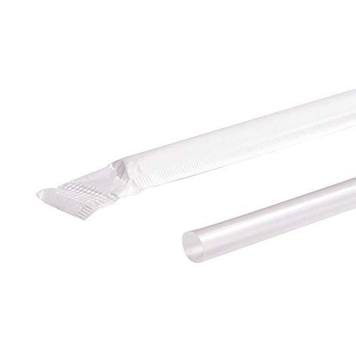 Karat Karat C9090 7.75" Jumbo Straws (5mm Diameter), Paper-Wrapped, Clear (Case of 12000)