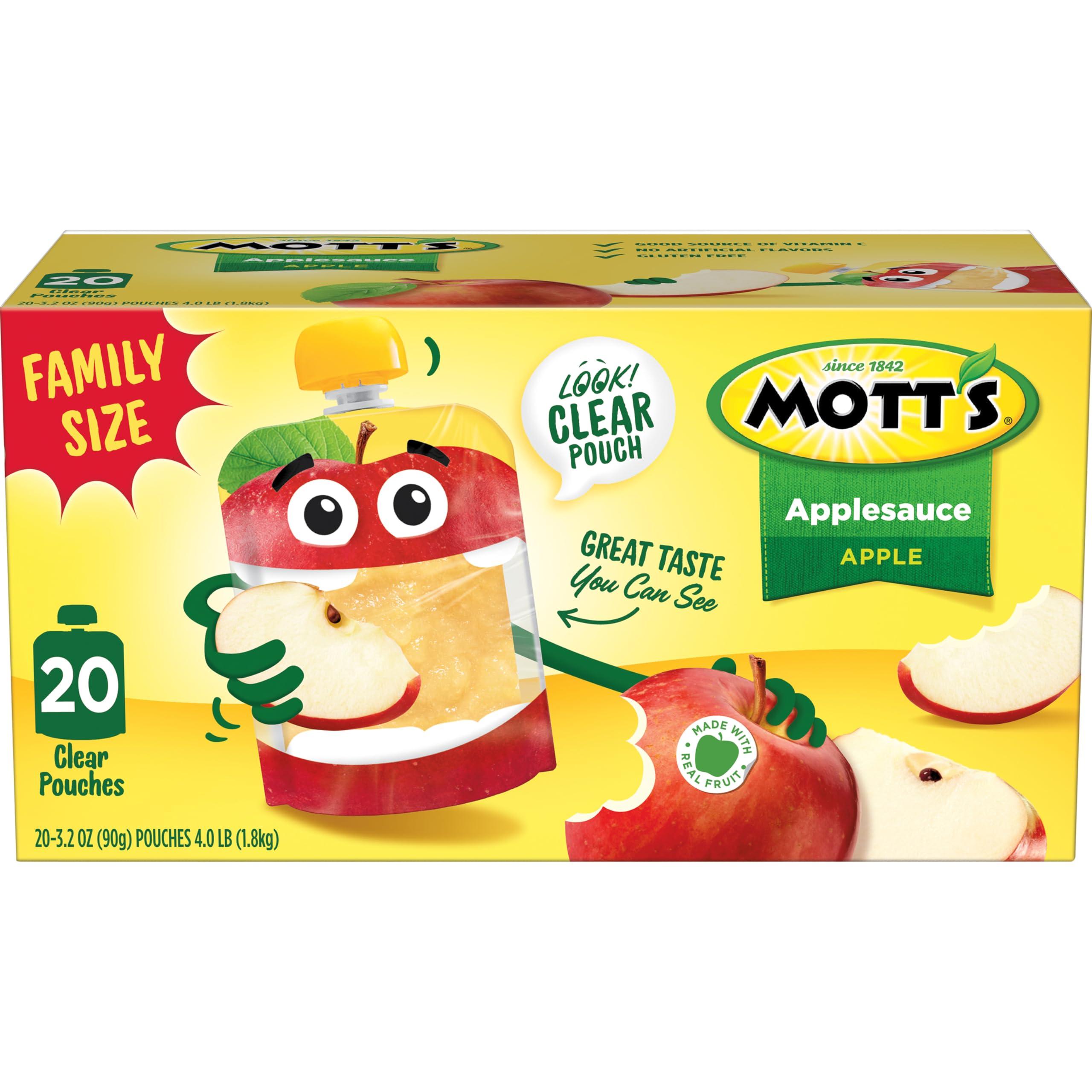 Mott's Mott's Applesauce, Clear Pouches, 3.2 oz (Pack Of 20)