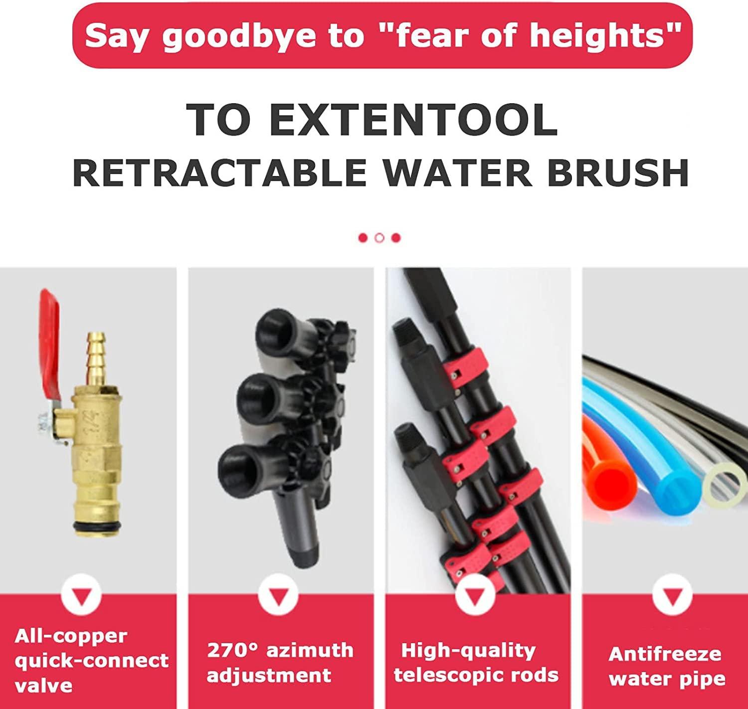 LR.store water fed pole kit window cleaning brush outdoor Water Fed Pole Kit Window Cleaning Pole 6M 9M 10.8M Water Fed Telescopic Brush/Extendable Cleaner Conservatory Roof Suitable For Photovoltaic Panel Cle