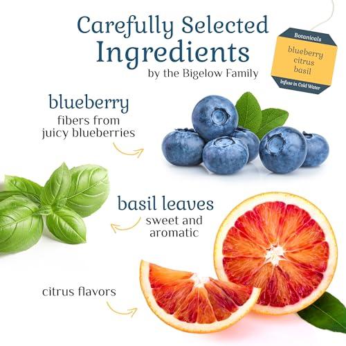 Bigelow Tea Bigelow Botanicals Cold Water Infusion Blueberry Citrus Basil Herbal Tea, Caffeine Free Tea with Blueberry Citrus Flavor, 18 Count Box (Pack of 6), 108 Total Tea Bags
