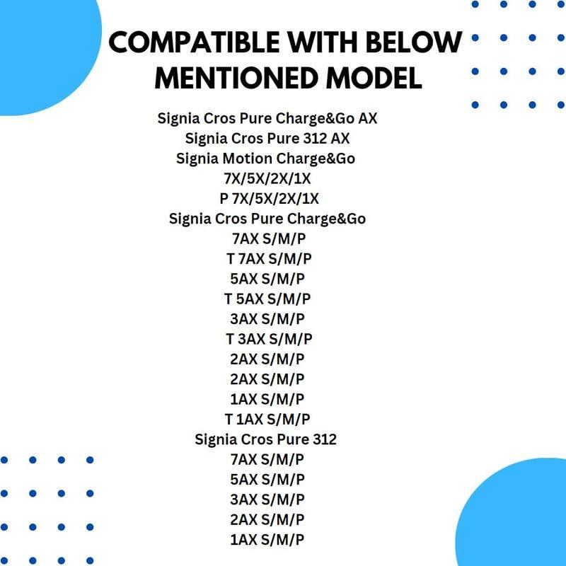 Enlinea Enlinea Pack of 6 Hearing Aid Domes Sleeve Earwear 3.0 compatible with Signia Cros Pure 312 7AX M with Signia Hearing Aids with Improved miniReceivers 3.0 and Eartips 3.0 | (Medium Vented)